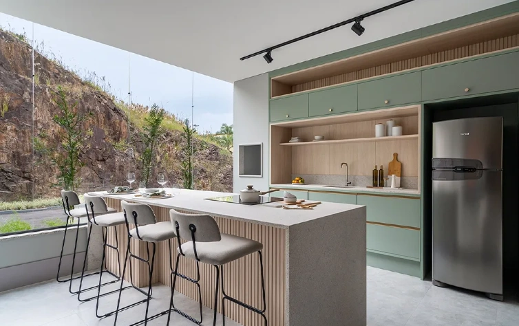 As tecnologias se encaixam perfeitamente nos designs das cozinhas planejadas.